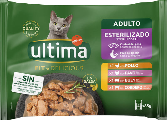 Comida húmeda gato fit&delicius carnes Ultima affinity p4 85g/u La Despensa