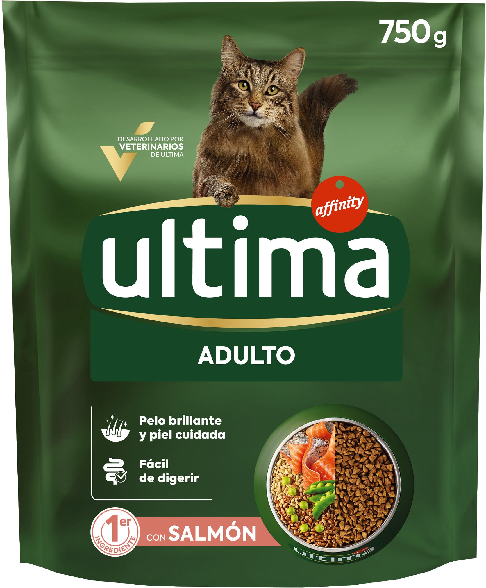 Comida seca gato salm/arr Ultima affinity 750g