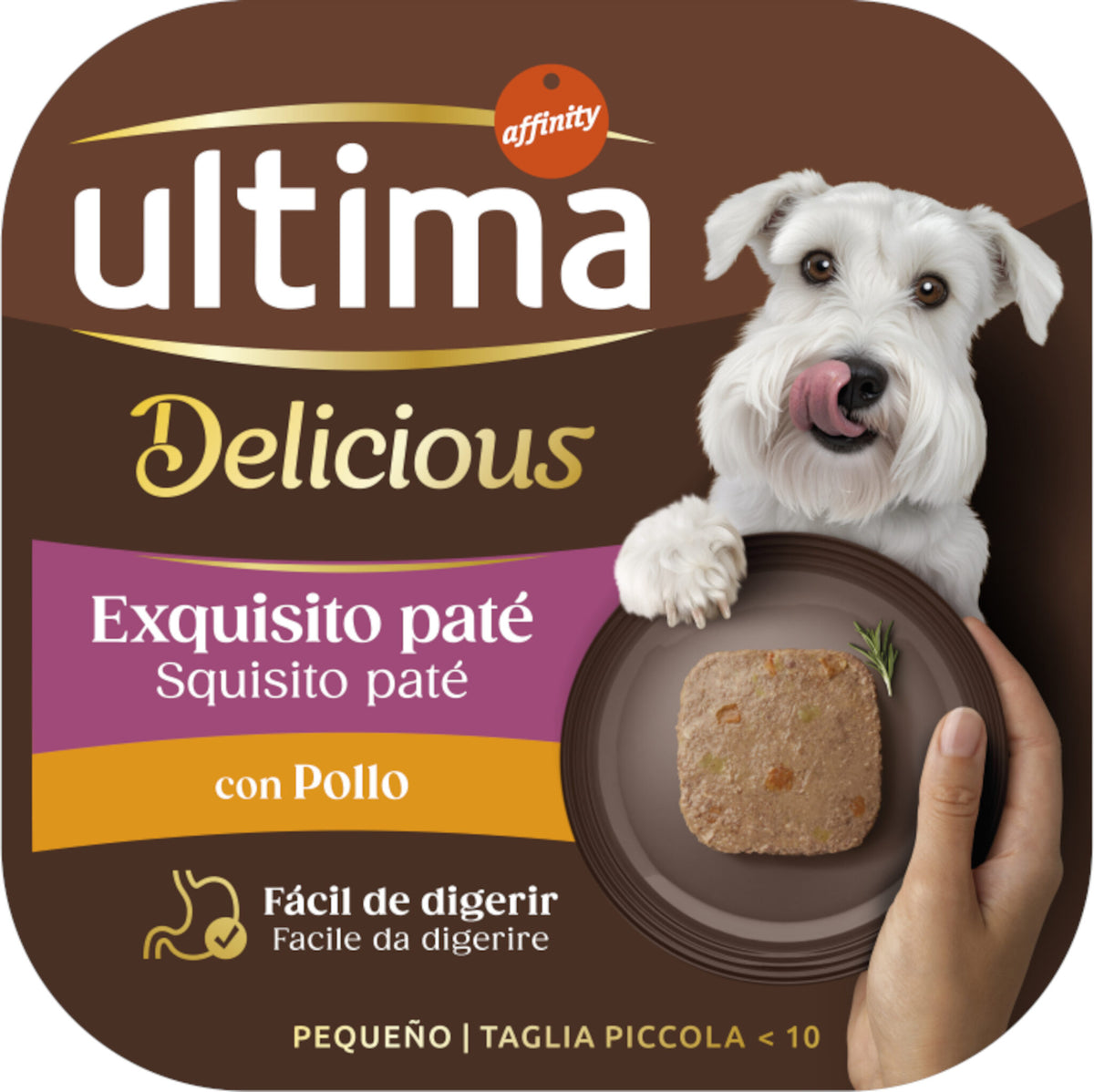 Comida humeda perro mini pollo tarrina Ultima 150g