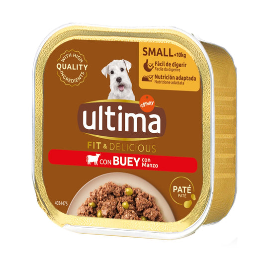 Comida humeda perro mini buey tarrina Ultima 150g La Despensa