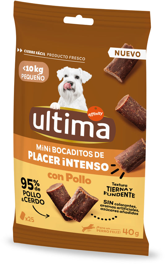 Snack perro mini bocadito intenso pollo Ultima 40g La Despensa