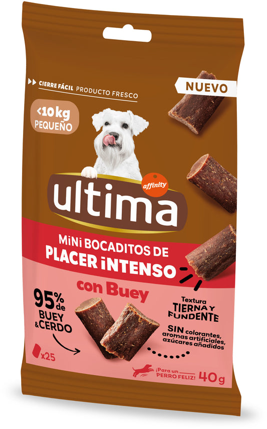 Snack perro mini bocadit intenso buey Ultima 40g La Despensa