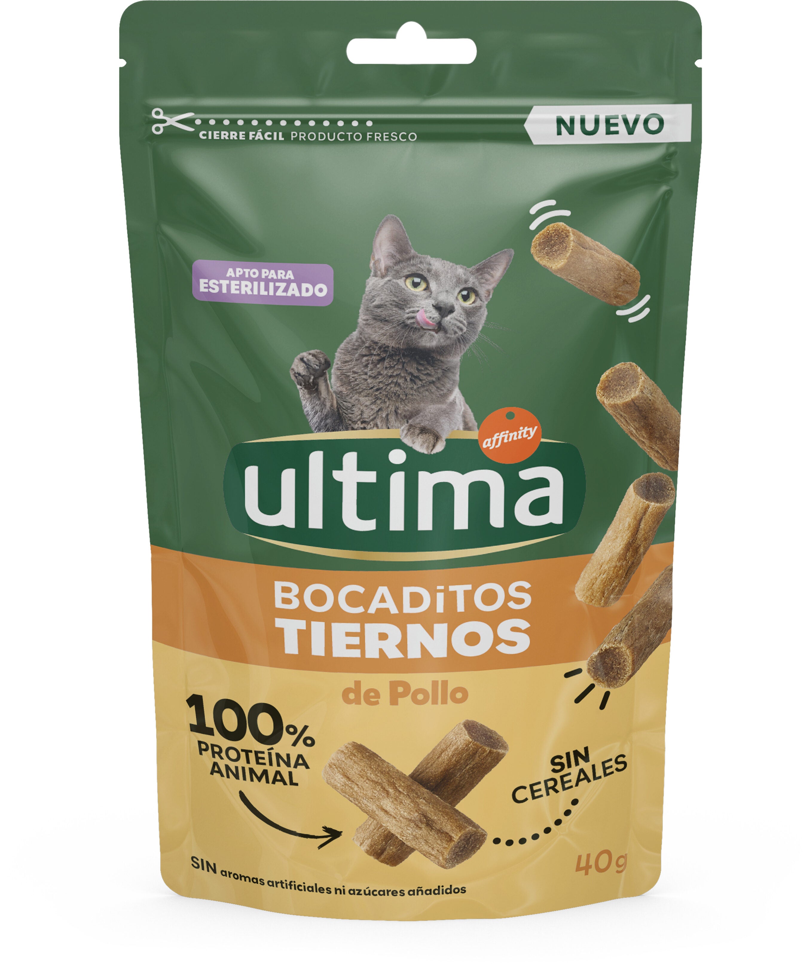 Snack gato bocadito tierno pollo Ultima 40g