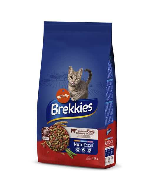 Comida seca gato buey mix Brekkies excel 1.5kg La Despensa