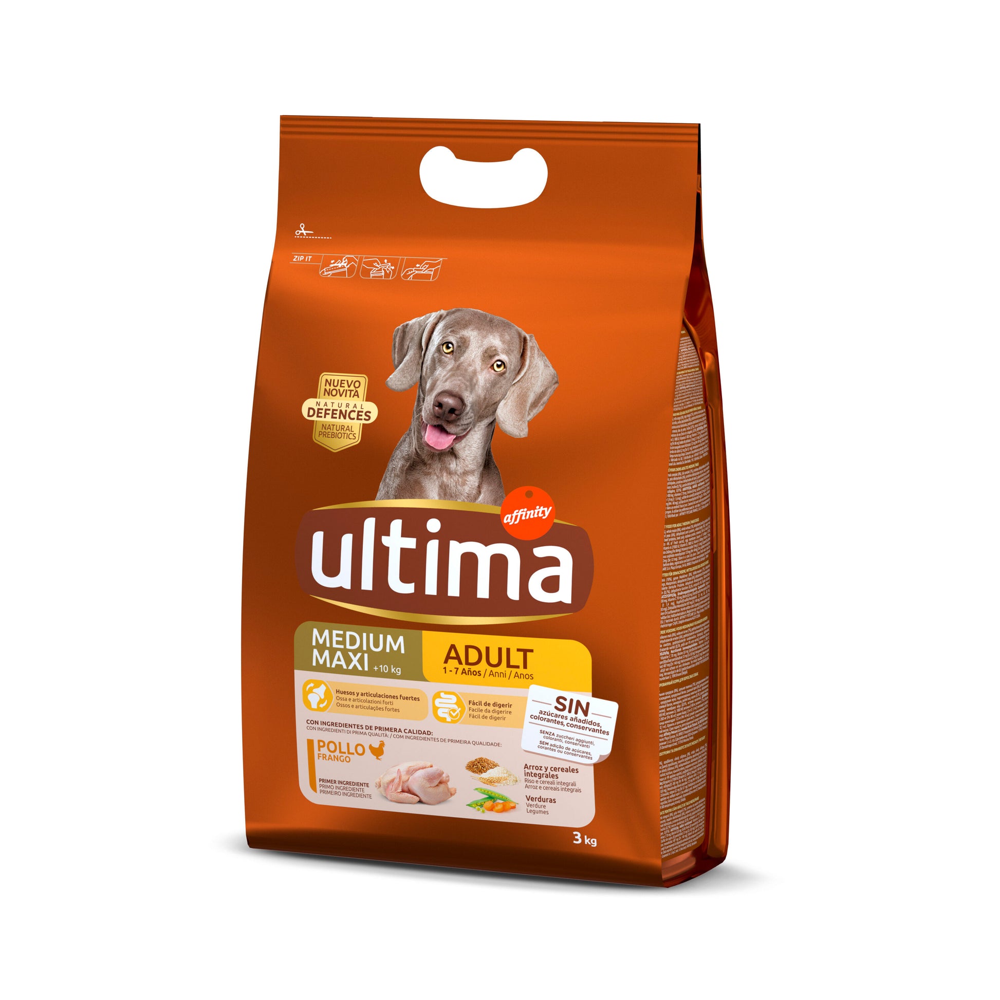 Comida seca perro adulto poll/arr Ultima affinity 3kg
