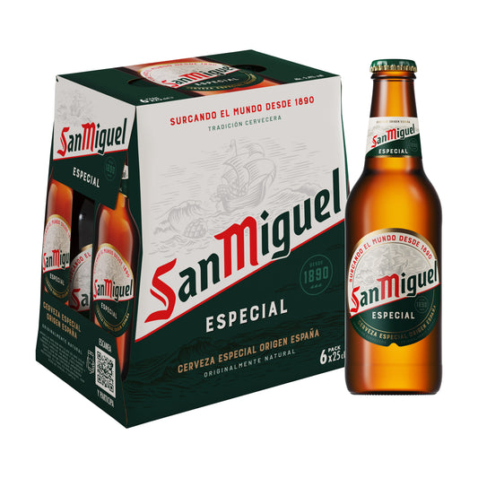 Cerveza rubia cristal San miguel p6 250ml/u La Despensa
