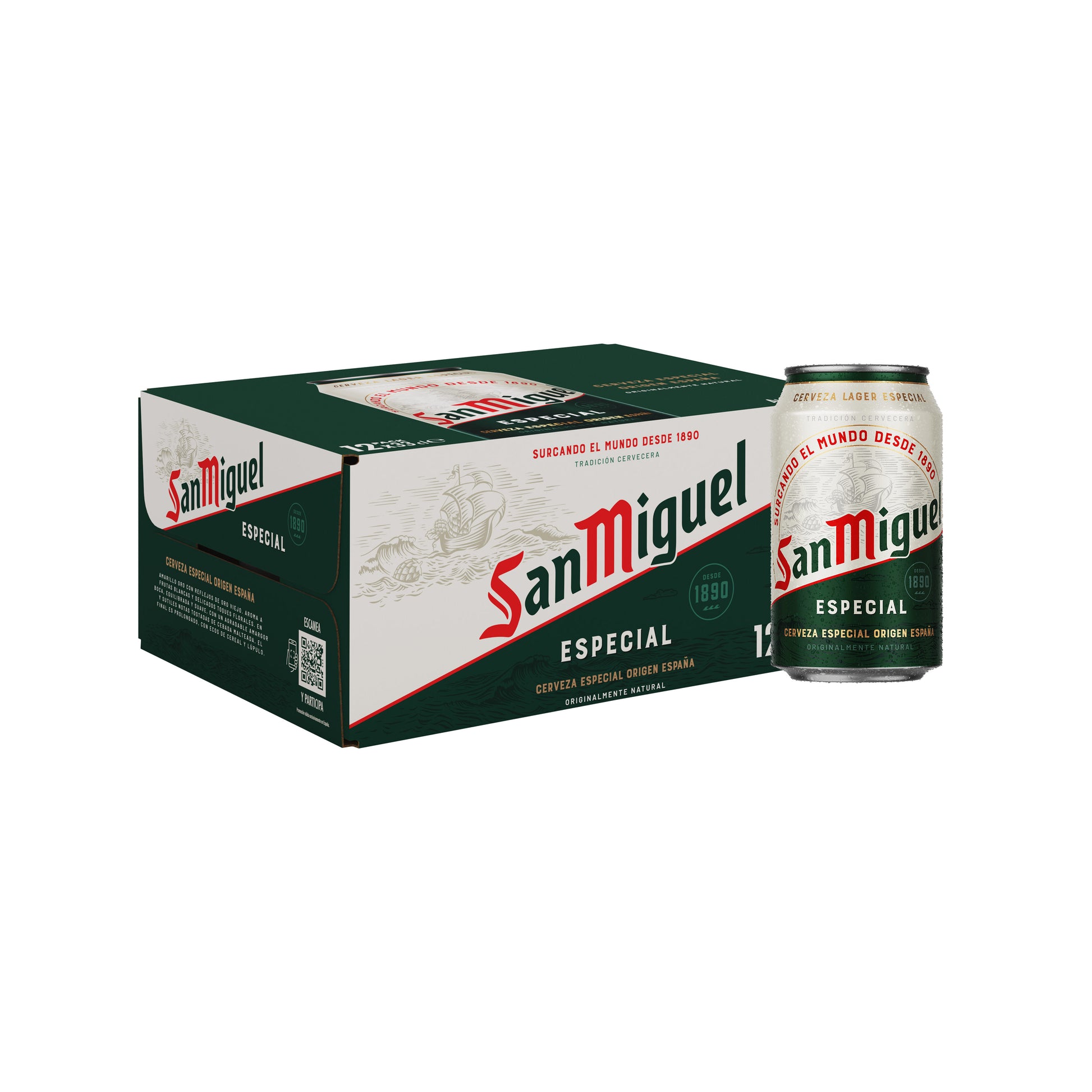 Cerveza rubia lata San miguel p12 330ml/u