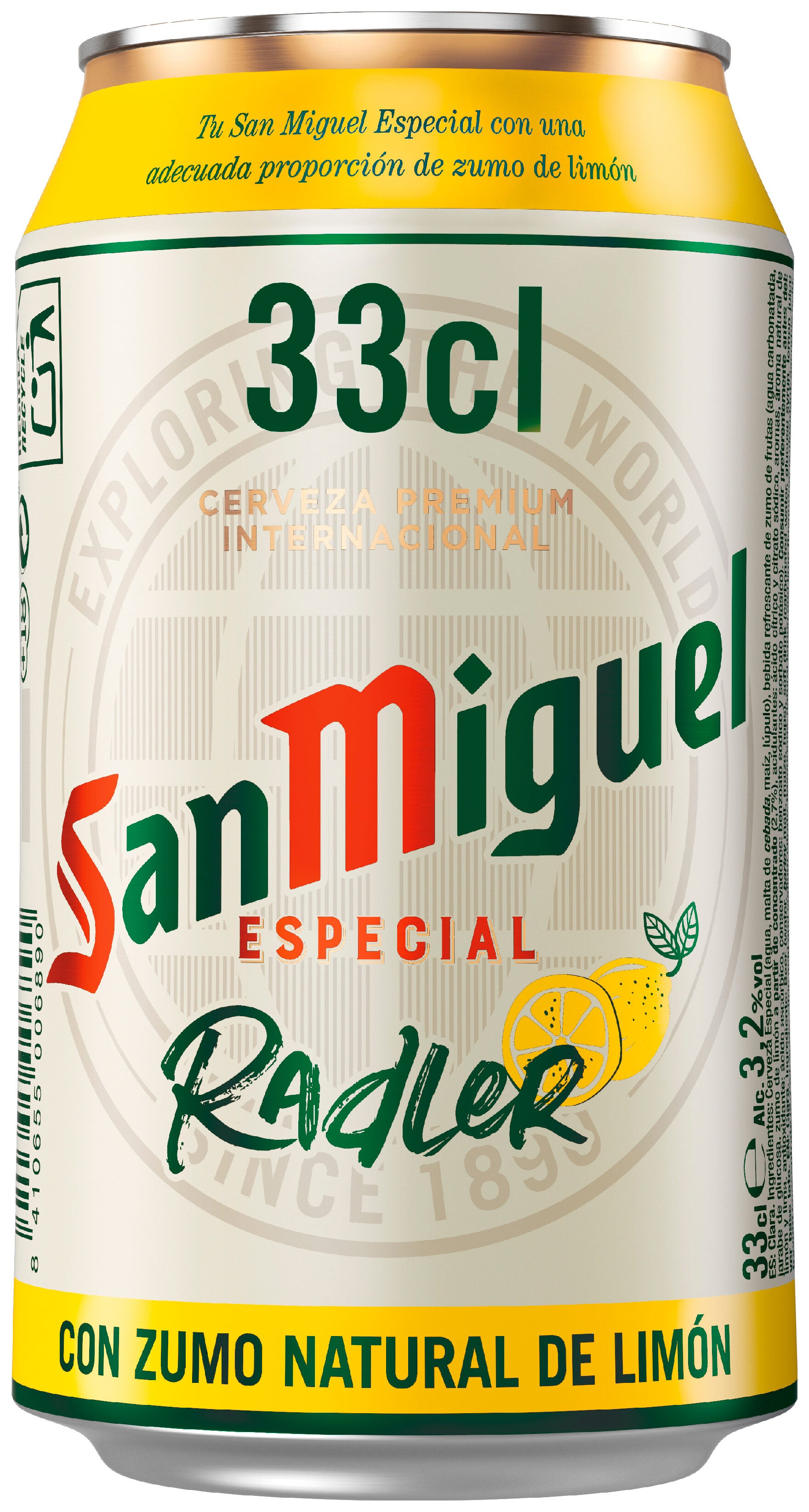 Cerveza limón radler lata San miguel 330ml