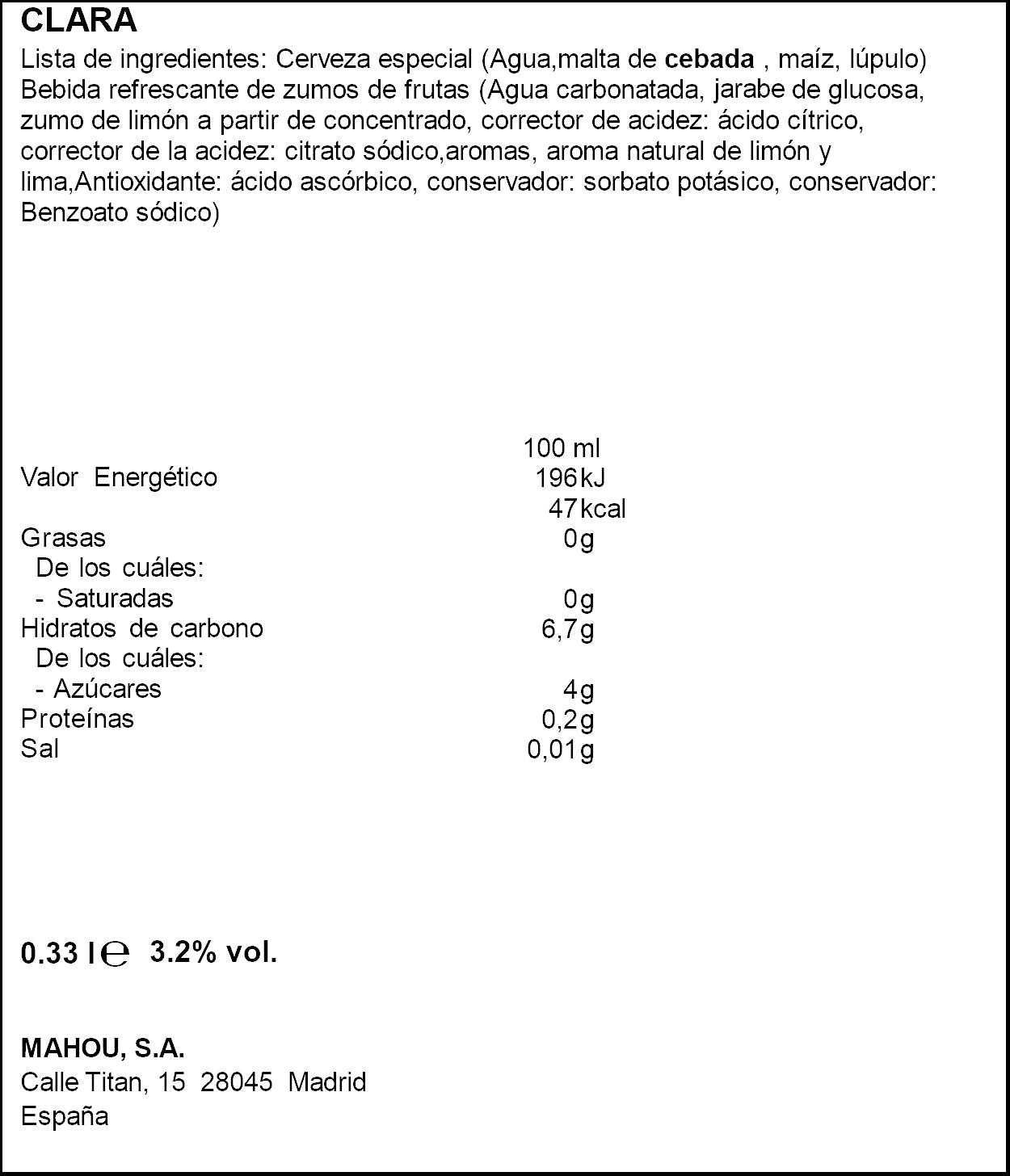 Cerveza limón radler lata San miguel 330ml