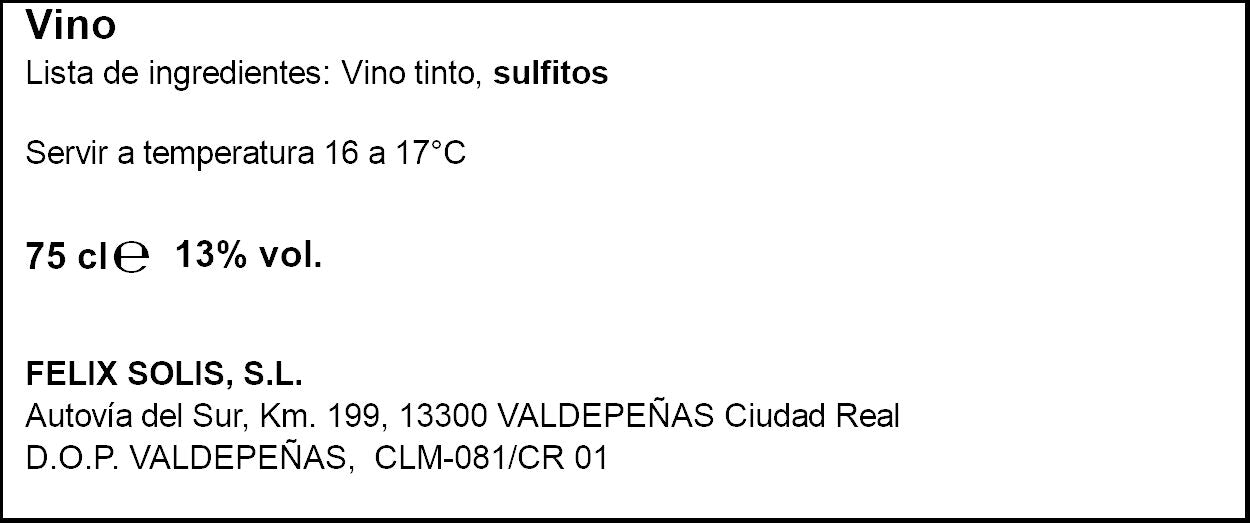 Vino tinto crianza viña Albali 750ml