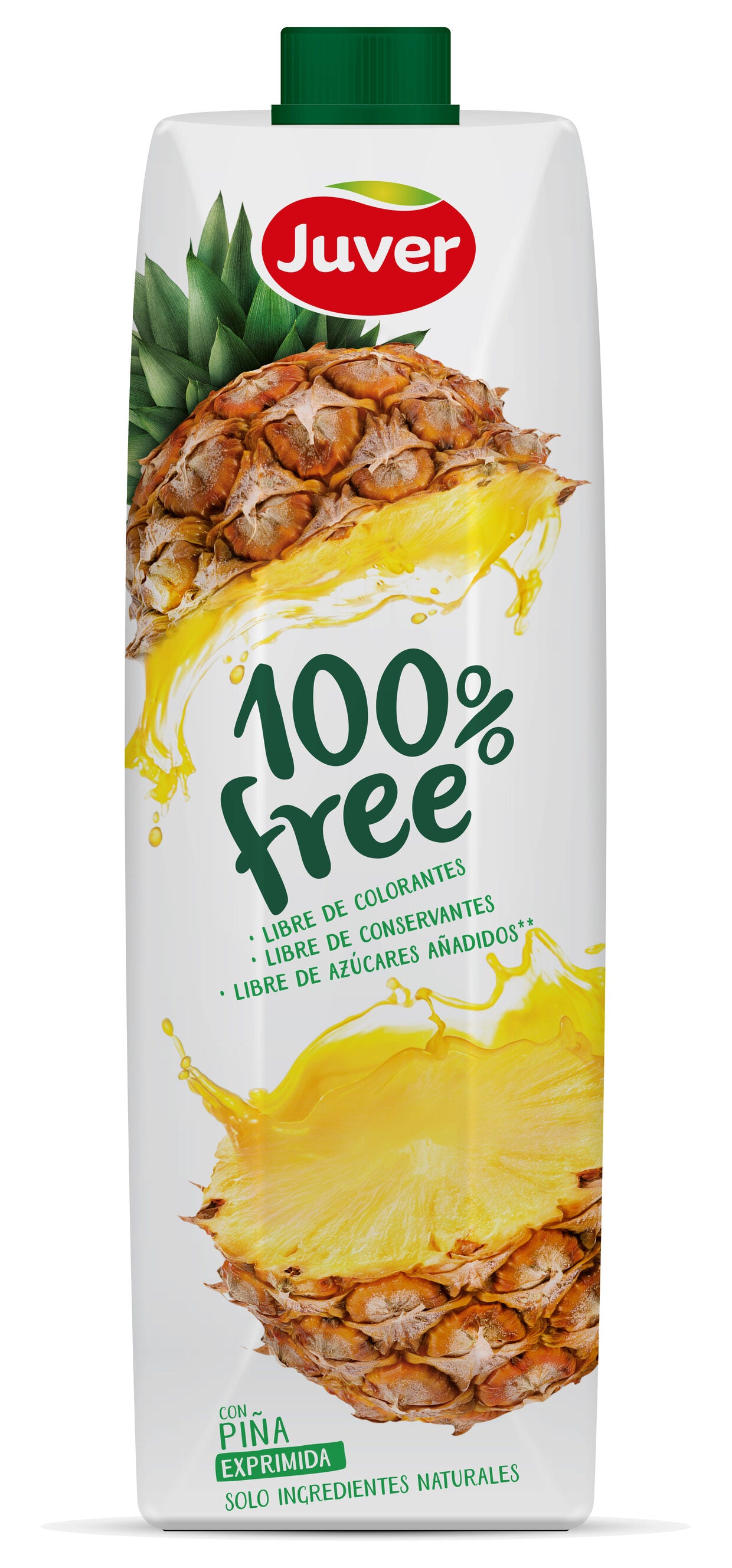 Zumo concentrado c/piña exprimida 100% free Juver 1l