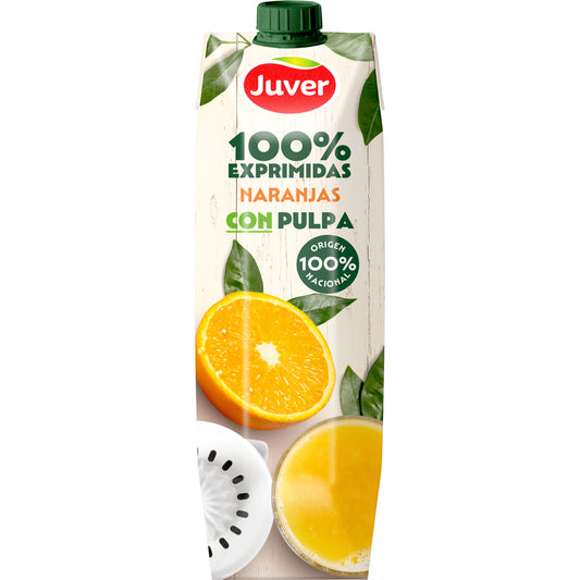 Zumo naranja c/pulpa exprimida Juver 1l La Despensa