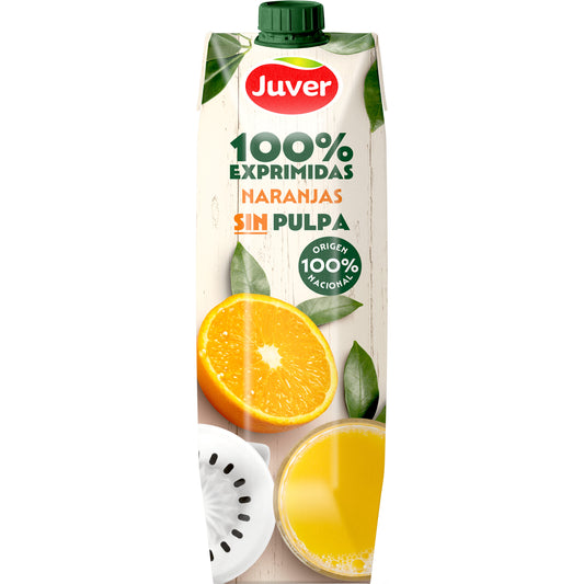 Zumo naranja s/pulpa exprimid Juver 1l La Despensa