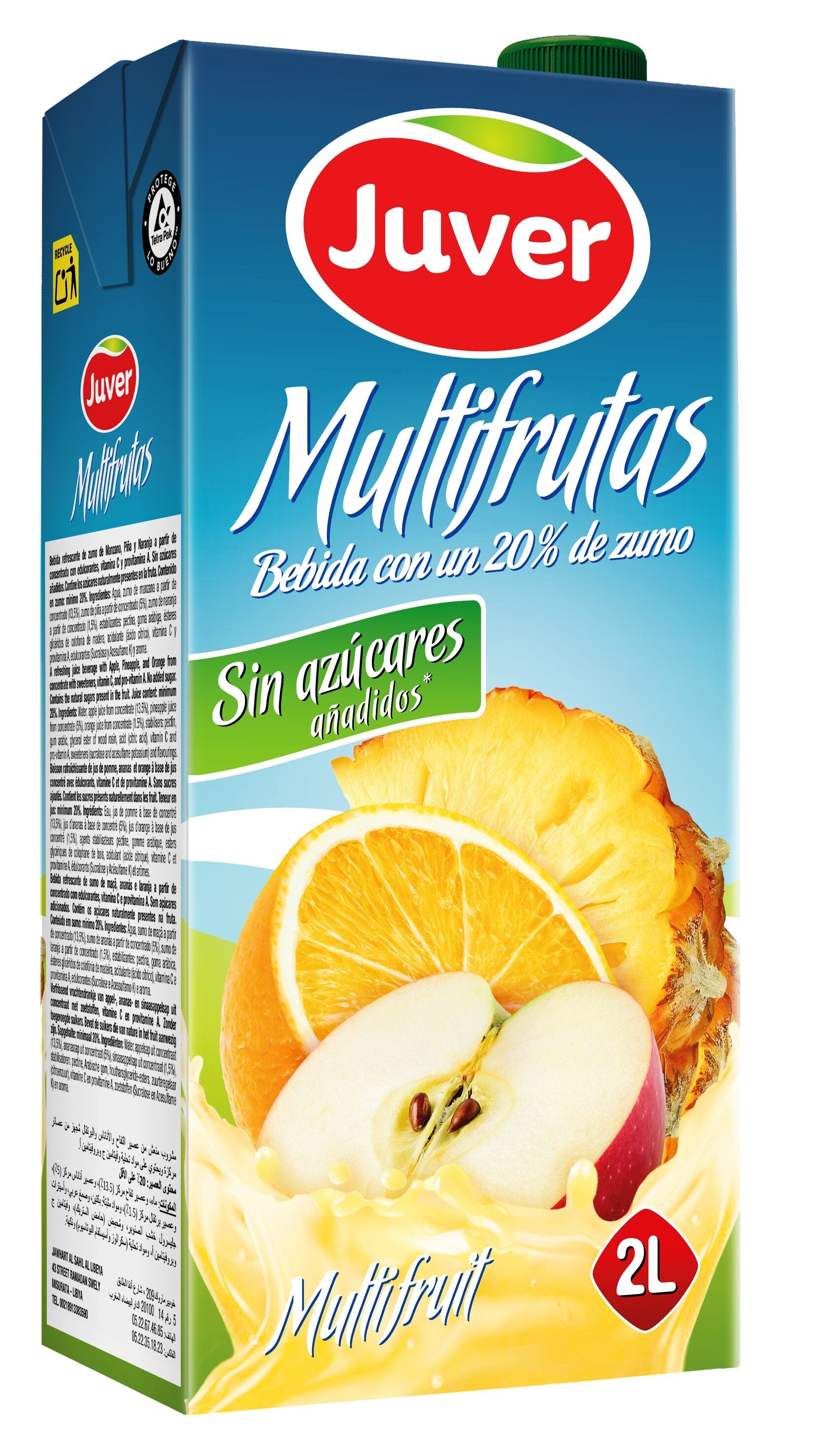 Bebida refresc zumo multifrutas Juver 2l