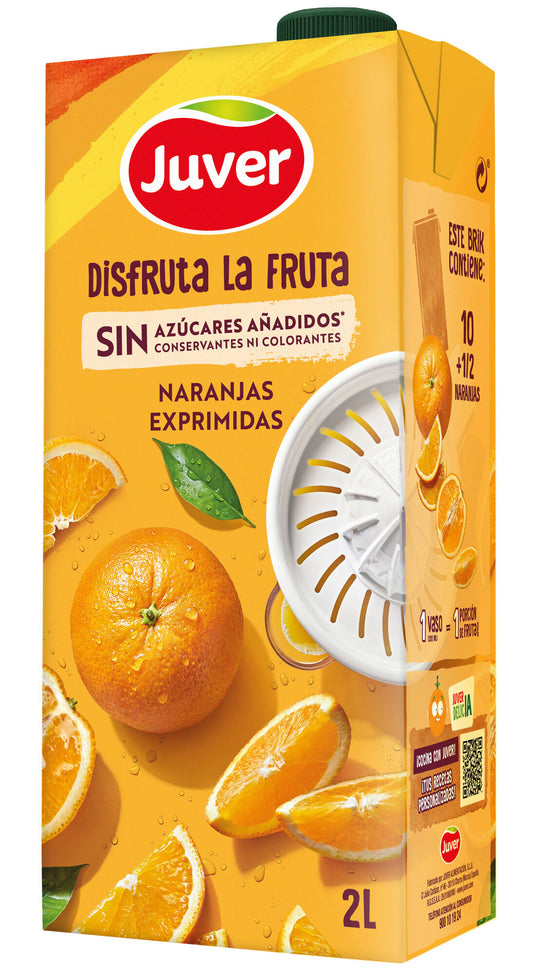 Bebida refresc zumo naranjas exprimidas disfruta Juver 2l La Despensa