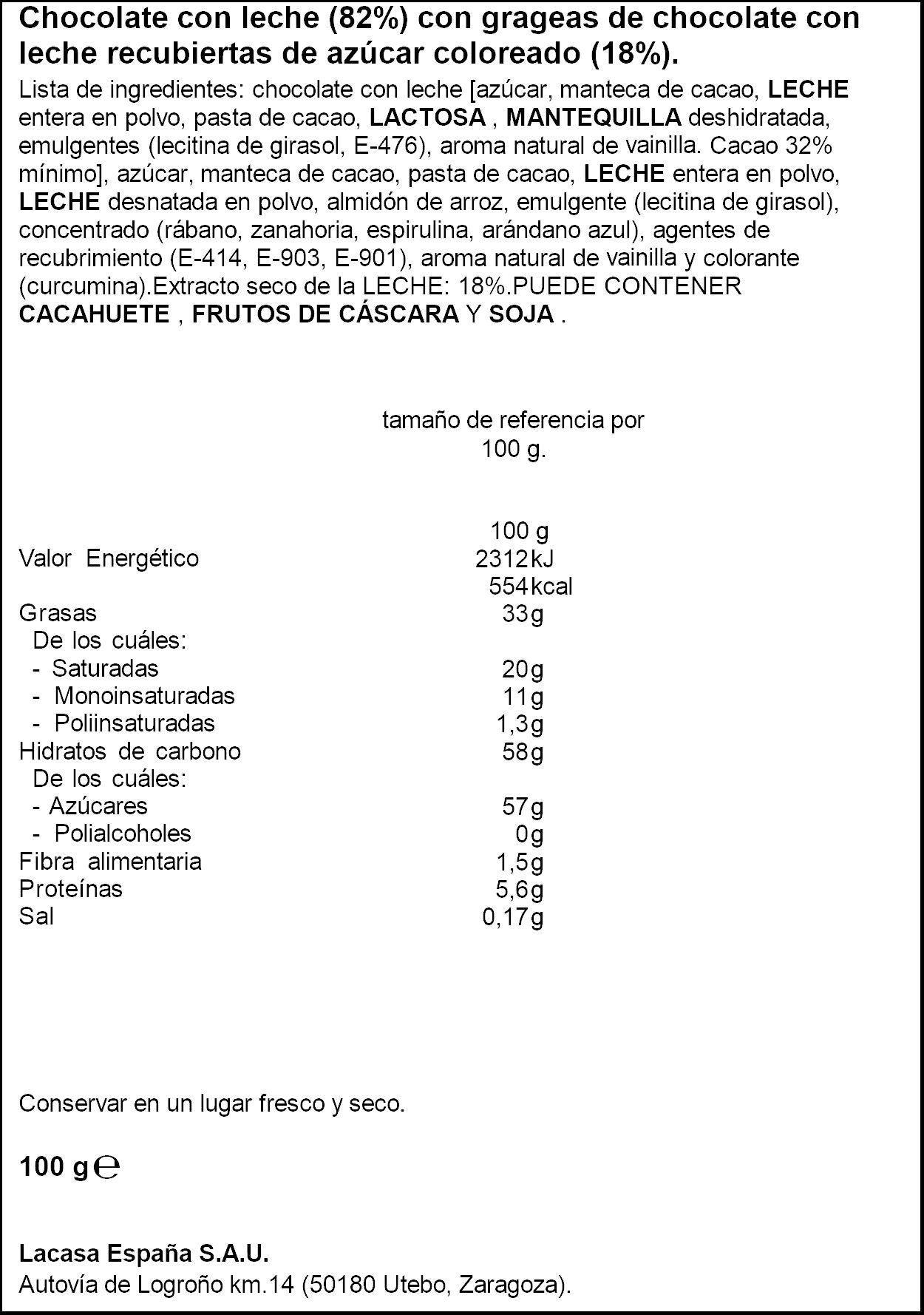 Chocolate con Lacasitos La casa 100g