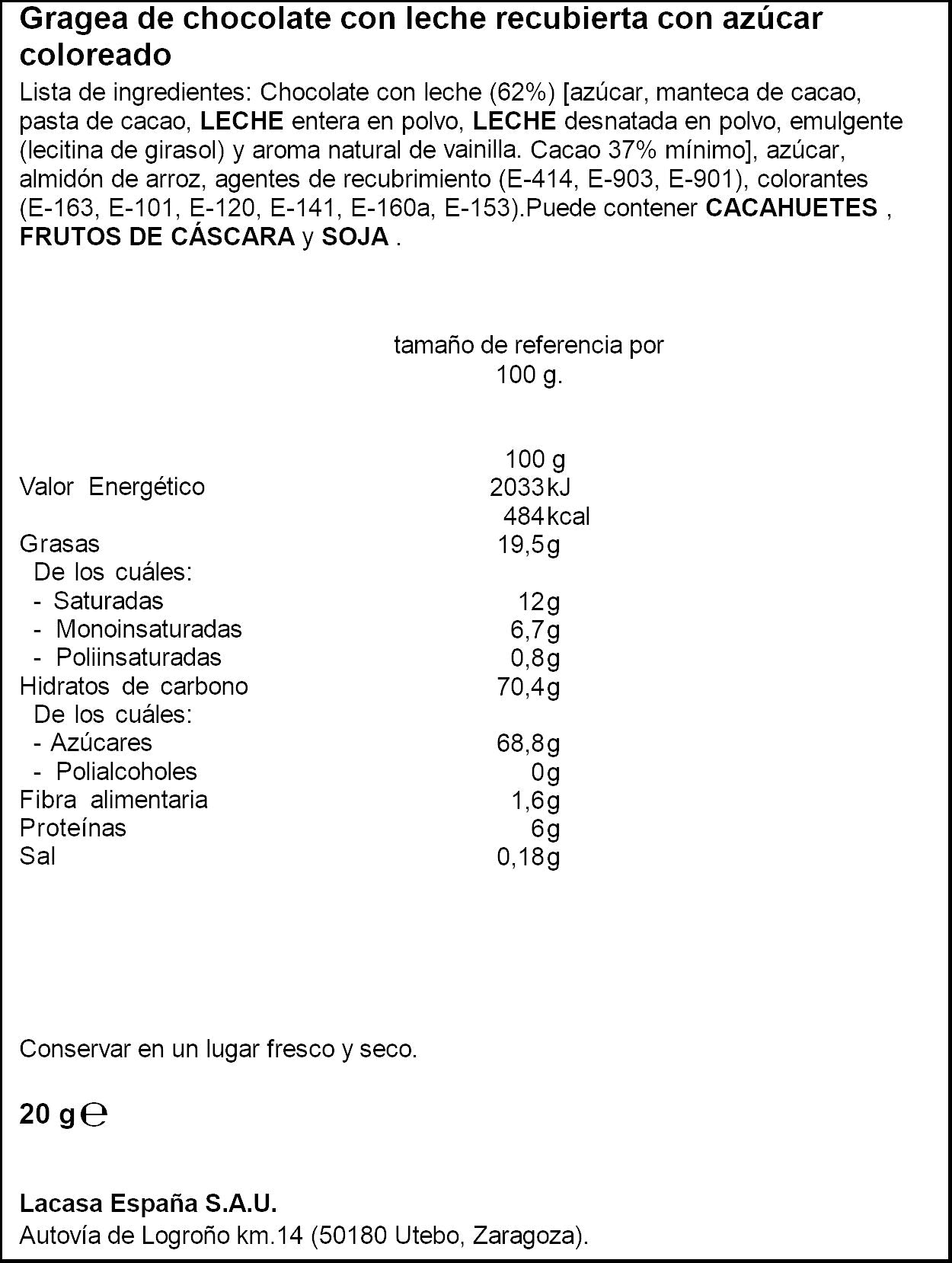 Chocolatina toy Lacasitos 20g