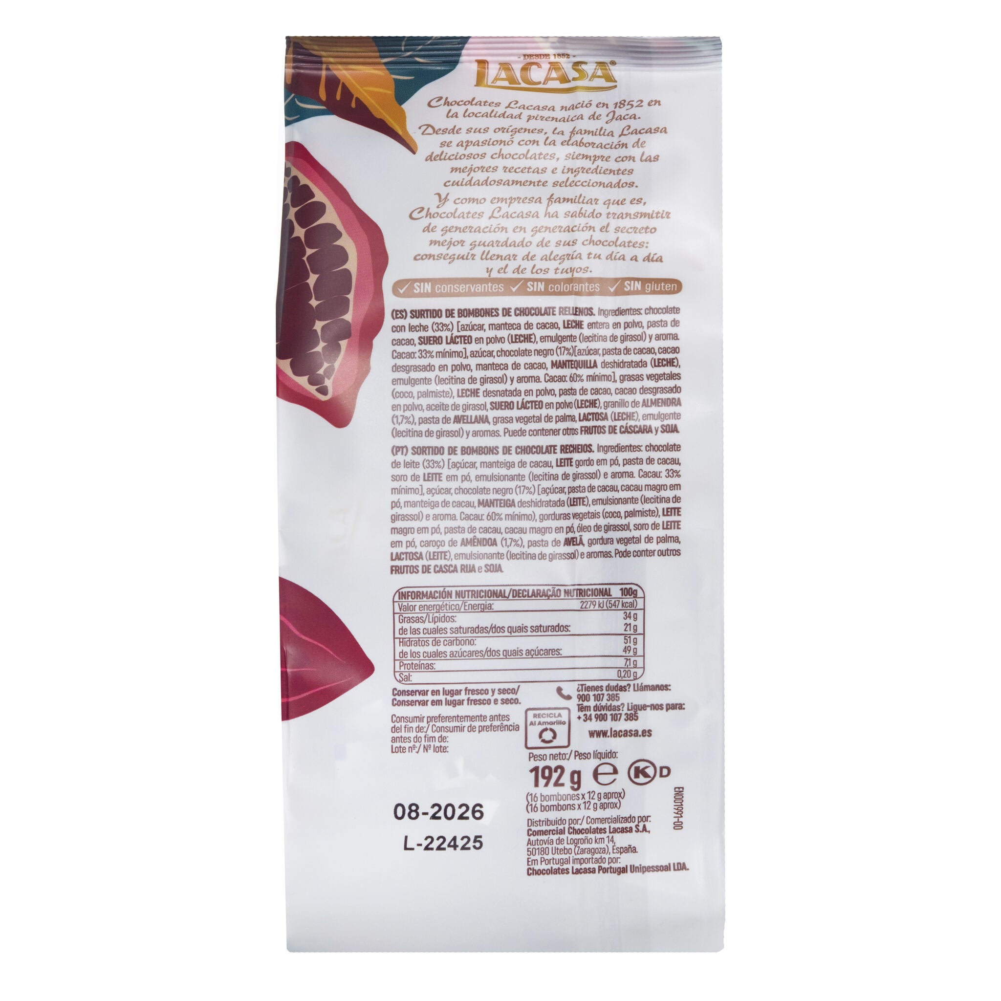 SURTIDO BOMBONES  LACASA 192G