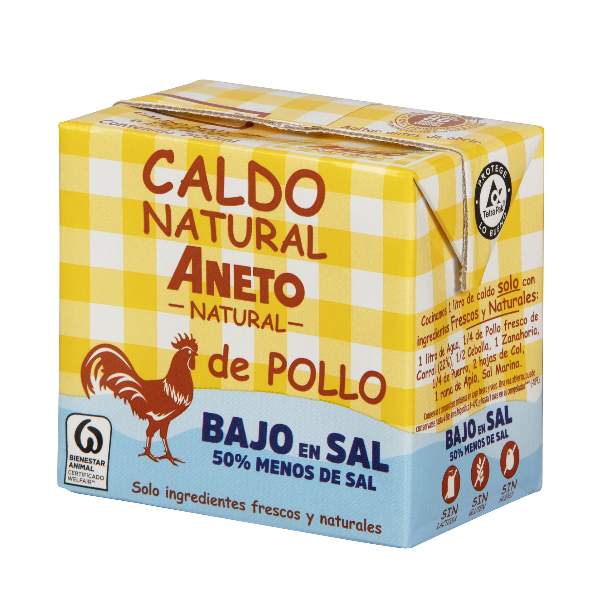 Caldo natural b/sal Aneto 500ml