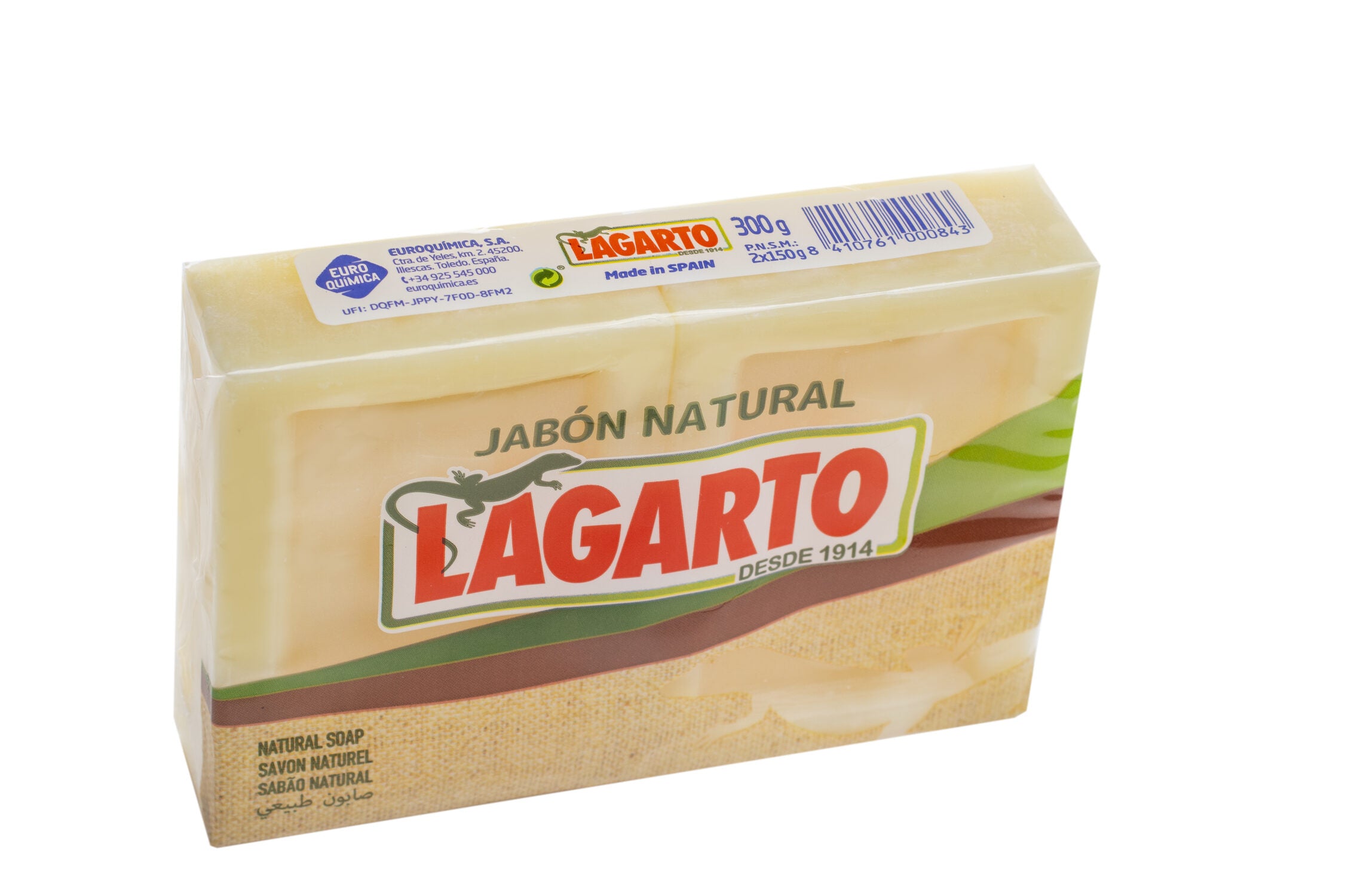 Jabón  en pastilla natural Lagarto p2 150g