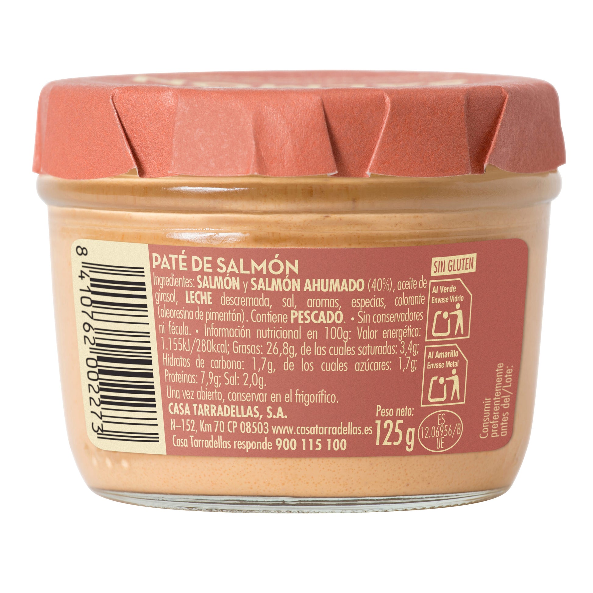 Paté salmón  Casa Tarradellas 125g