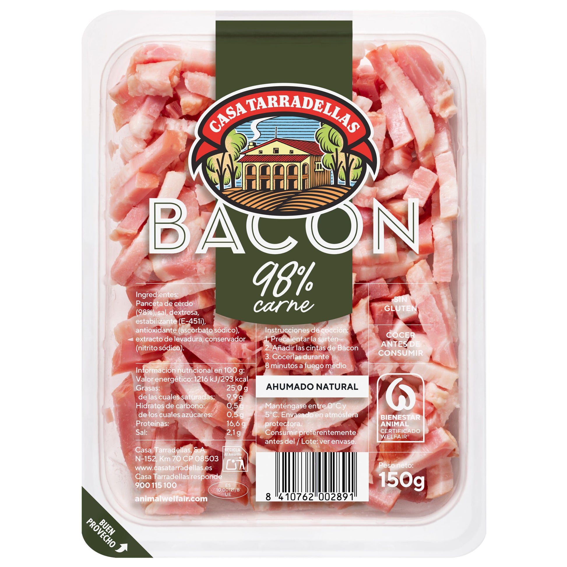 Bacon cintas Casa tarradella 150g