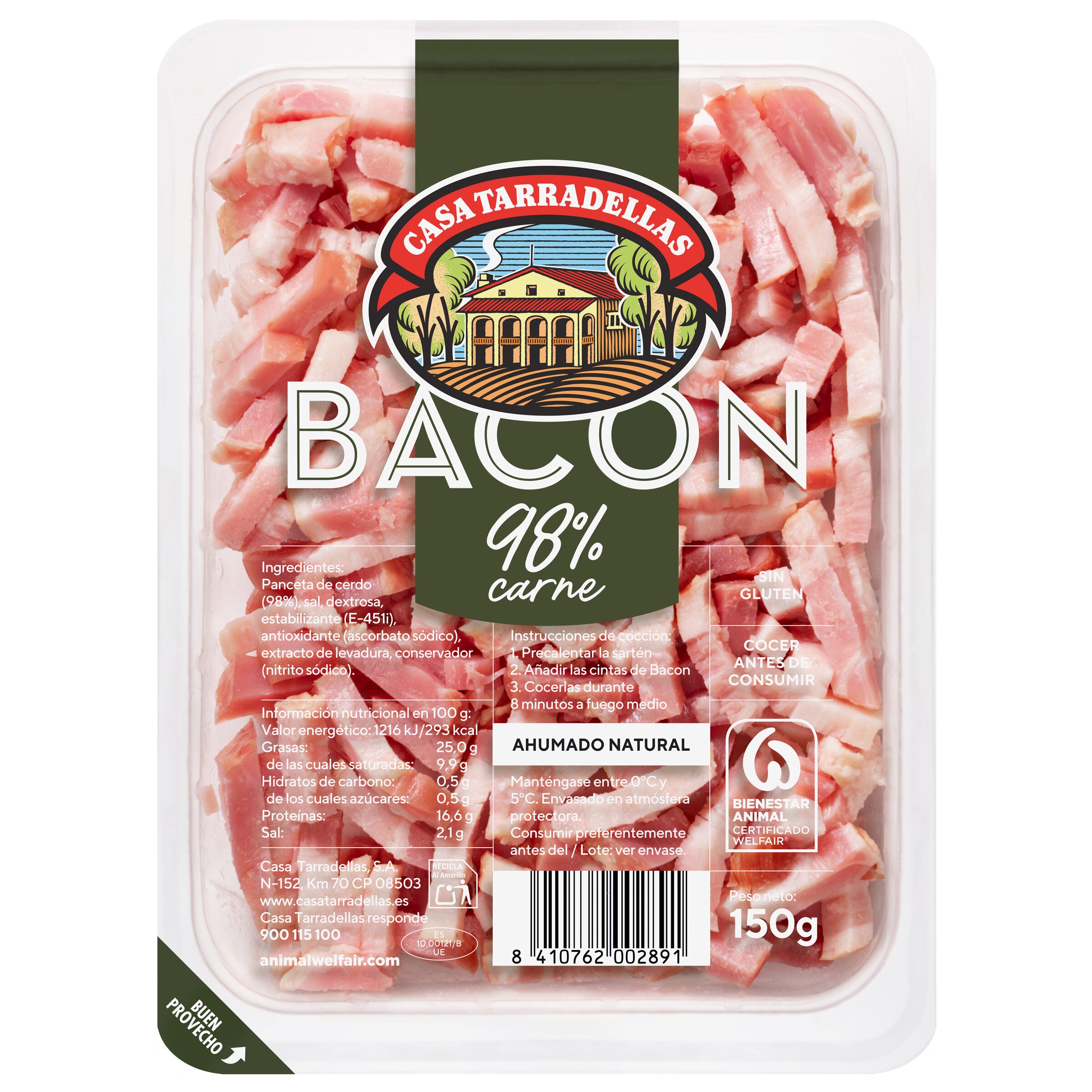 Bacon cintas Casa tarradella 150g