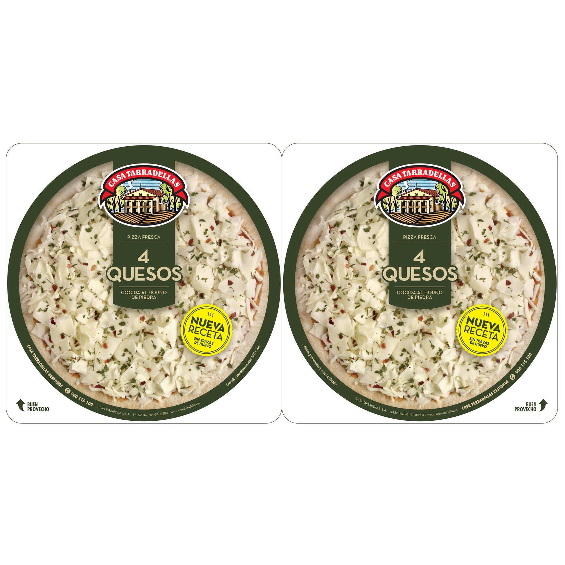 Pizza 4 quesos Tarradellas p2 210g/u