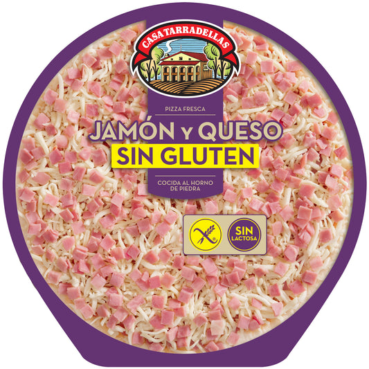 Pizza sin gluten jamon y queso Tarradellas 420g La Despensa