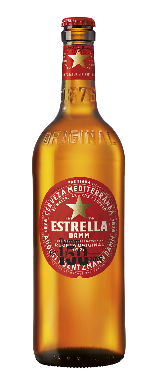 Cerveza rubia cristal Estrella damm 660ml La Despensa