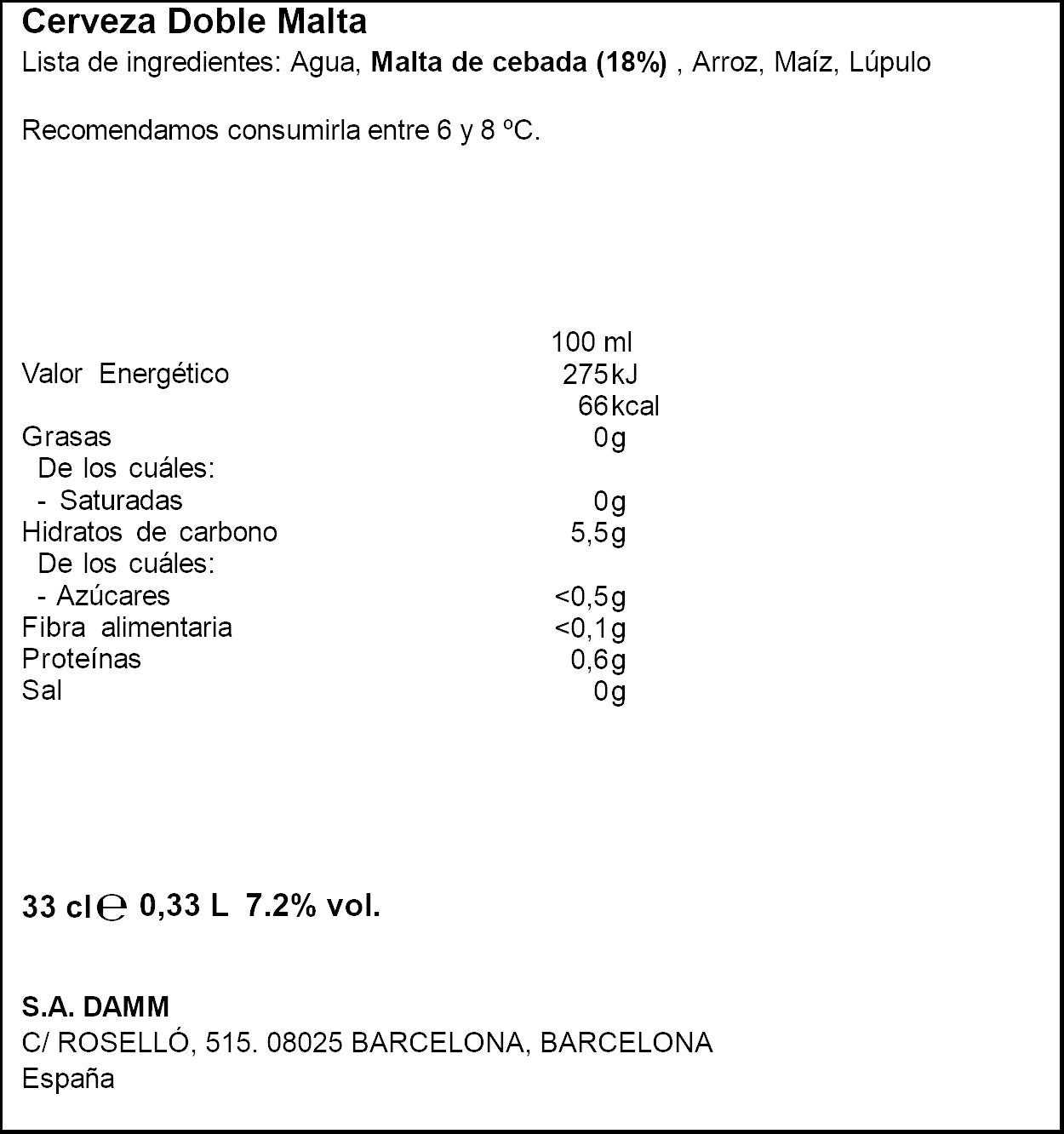 Cerveza rubia lata Voll damm 33cl