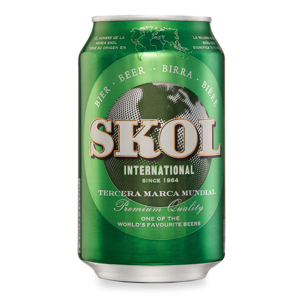 Cerveza rubia lata Skol 330ml