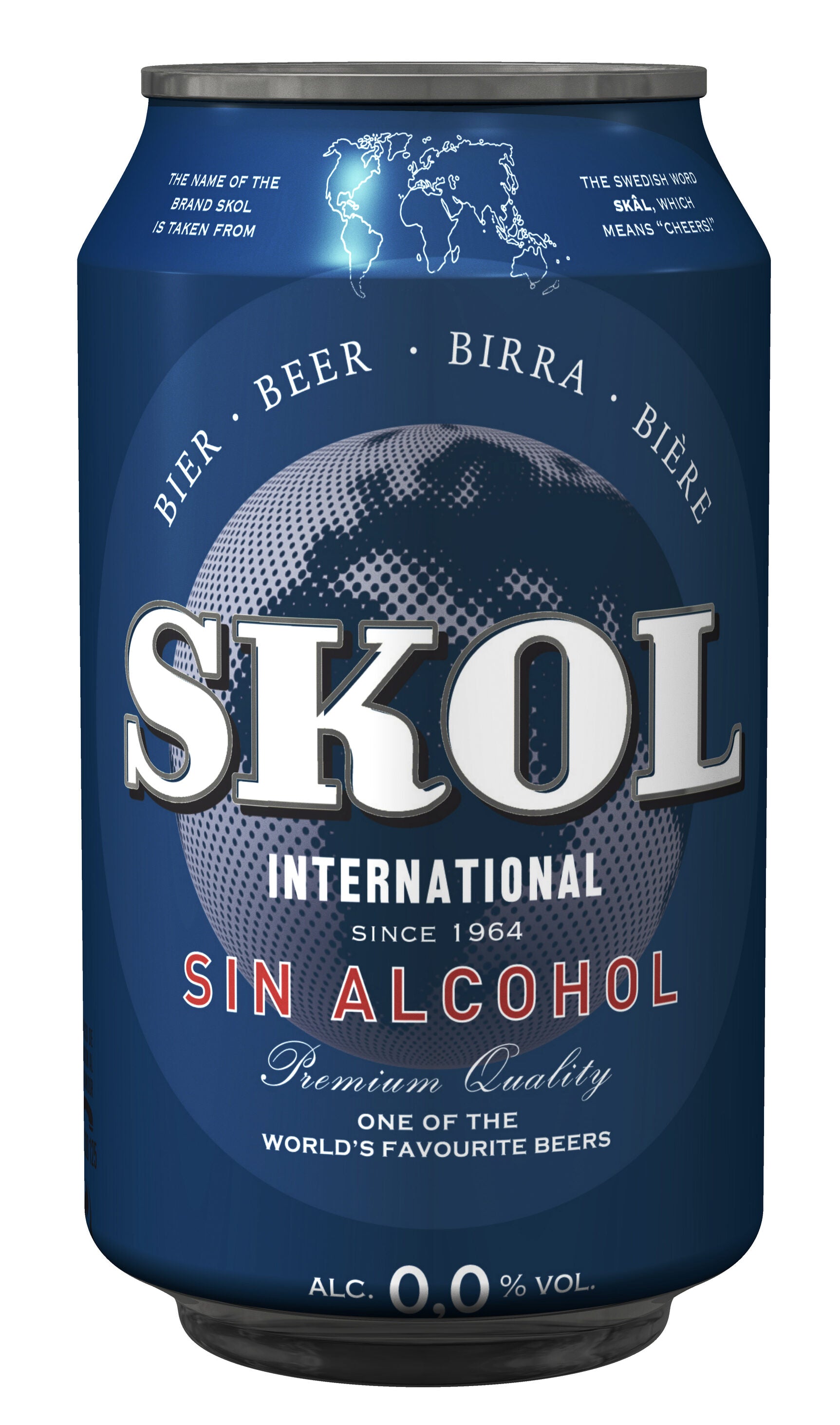 Cerveza s/alcohol lata Skol 330ml