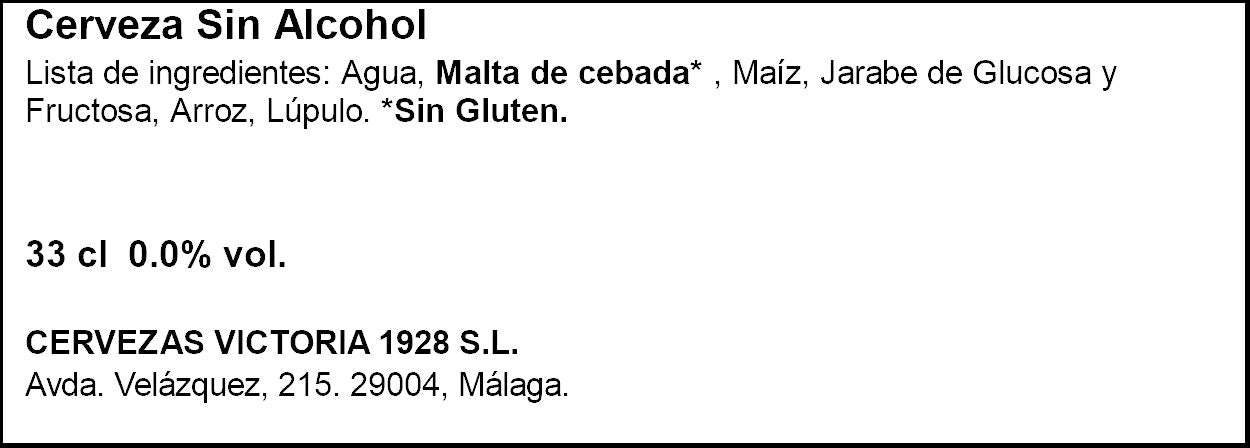 Cerveza 0.0 s/alcohol lata Victoria 330ml
