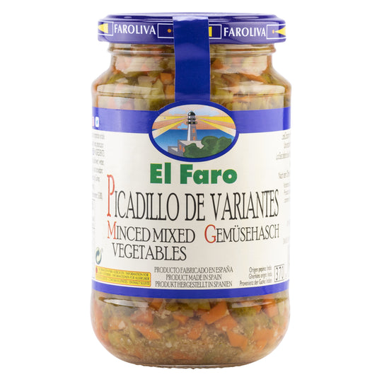 Picadillo de variantes en vinagre cristal el Faro 200g escurr La Despensa