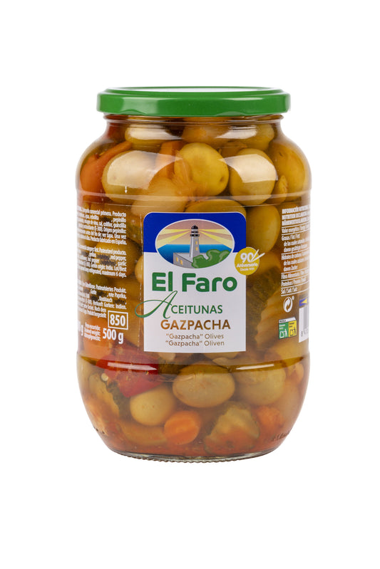 Aceitunas gazpachas cristal El Faro 500g escurr La Despensa