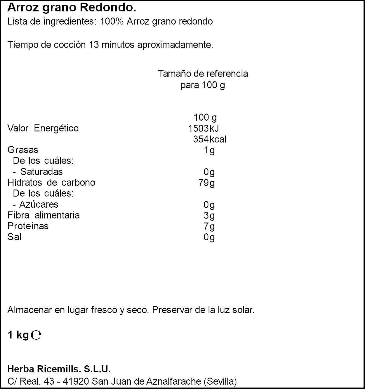 Arroz redondo Sos 500g