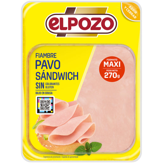 Pavo sandwich lonchas El pozo 270g La Despensa