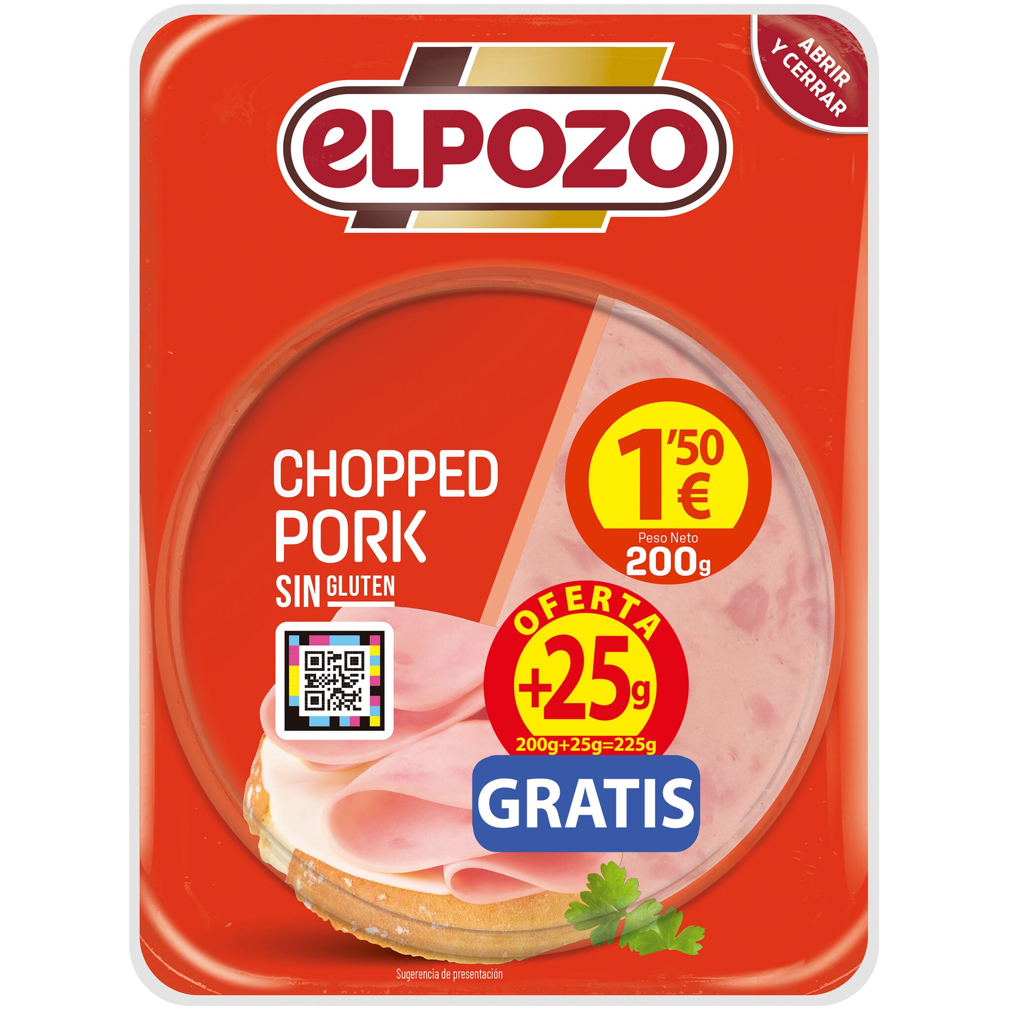 Chopped pork lonchas El pozo 225g