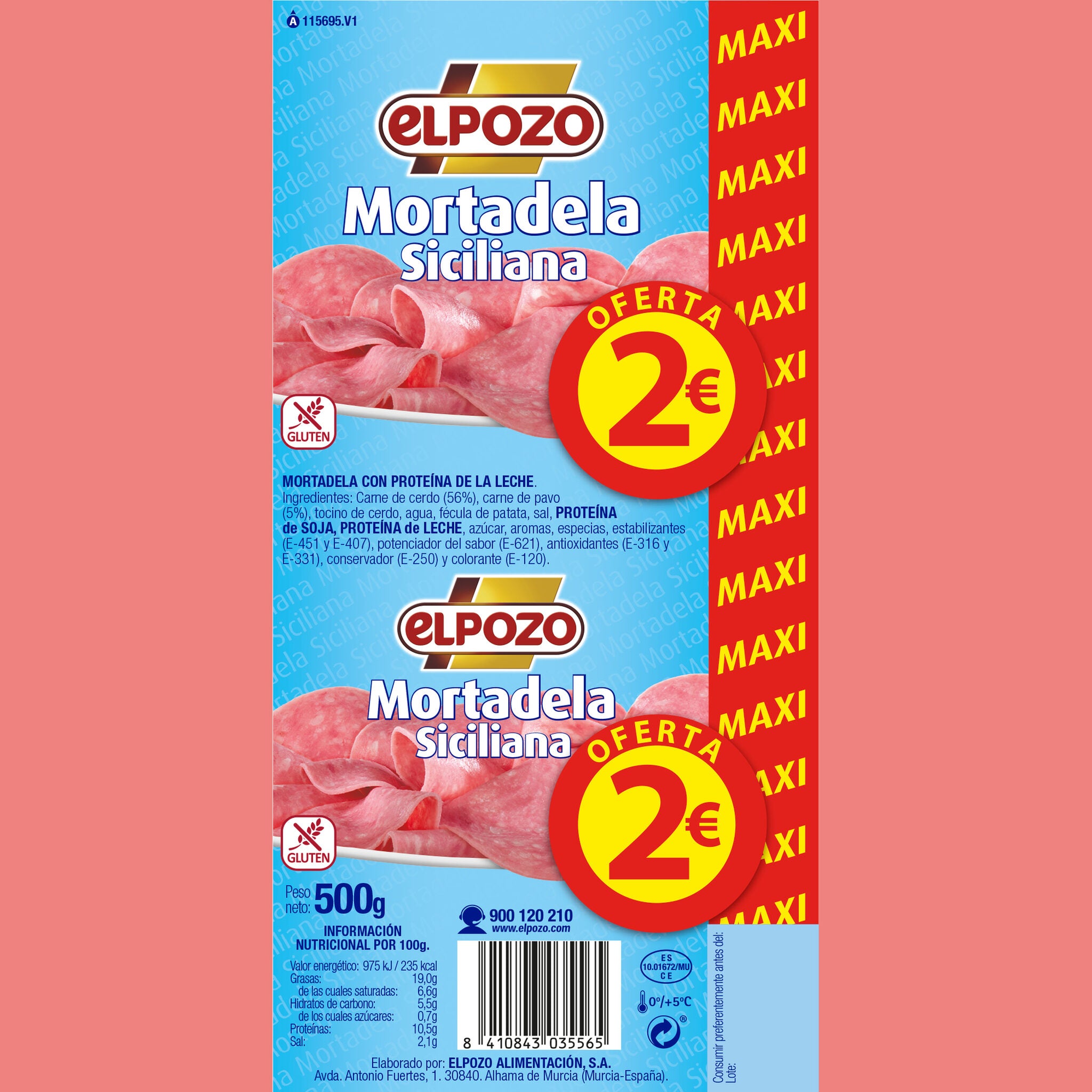 Mortadela Siciliana Mini El pozo 500g
