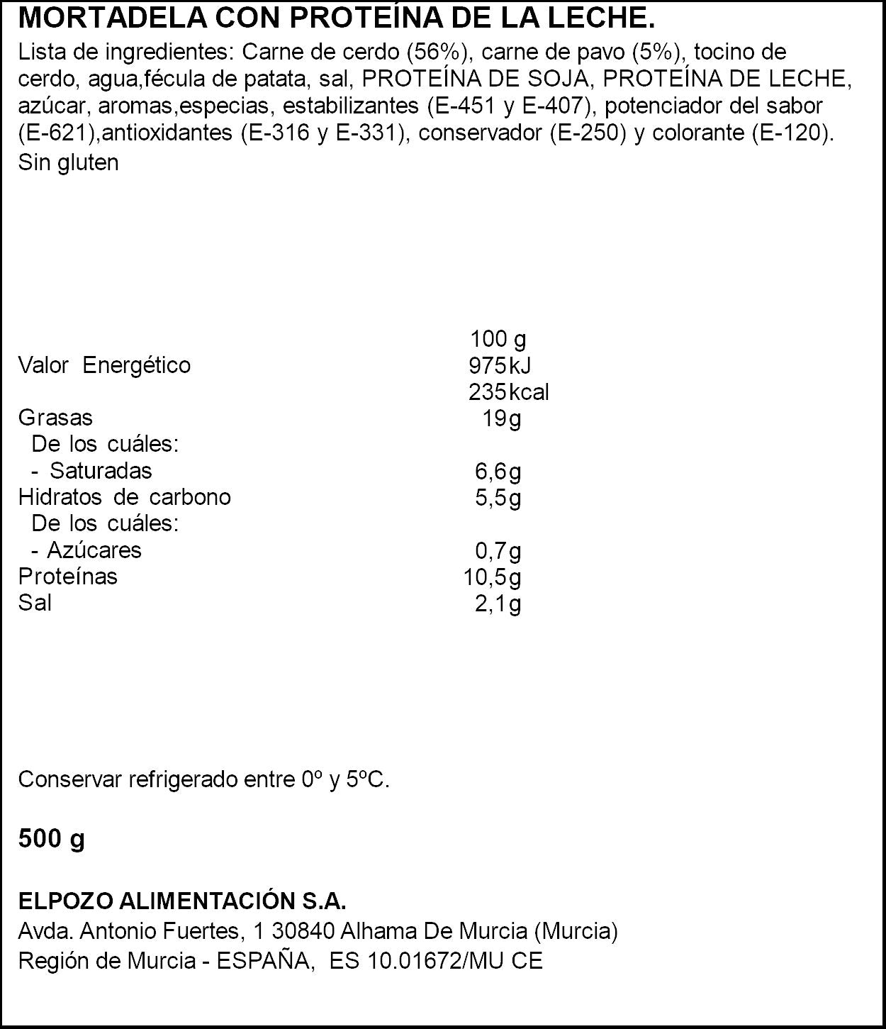 Mortadela Siciliana Mini El pozo 500g