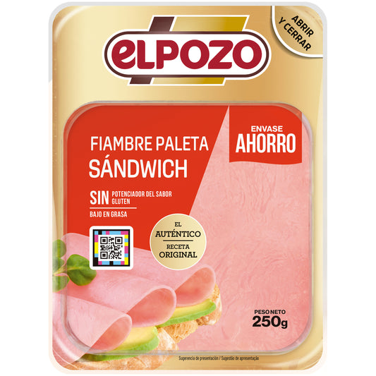 Jamón york lonchas bajo grasa s/lactos sandw El pozo 250g La Despensa