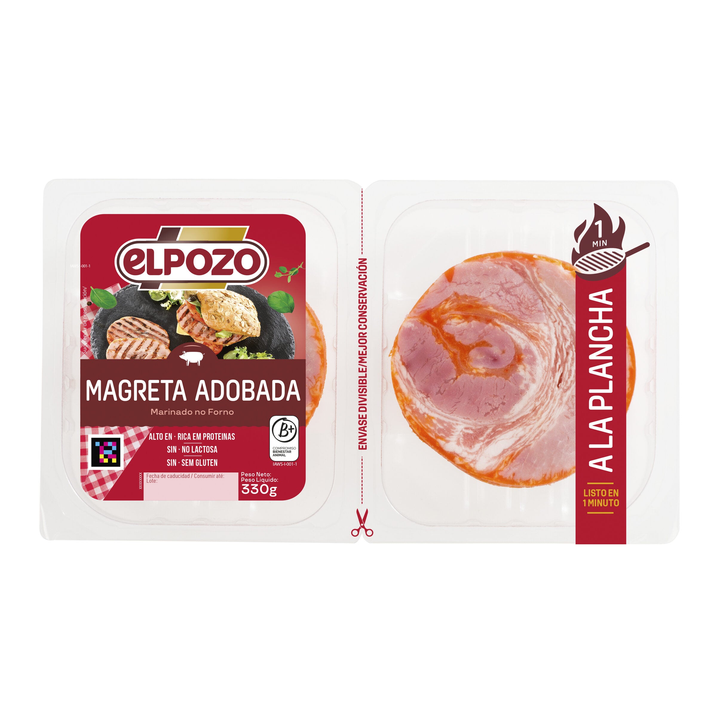 Magreta de cerdo adobada 330g El pozo