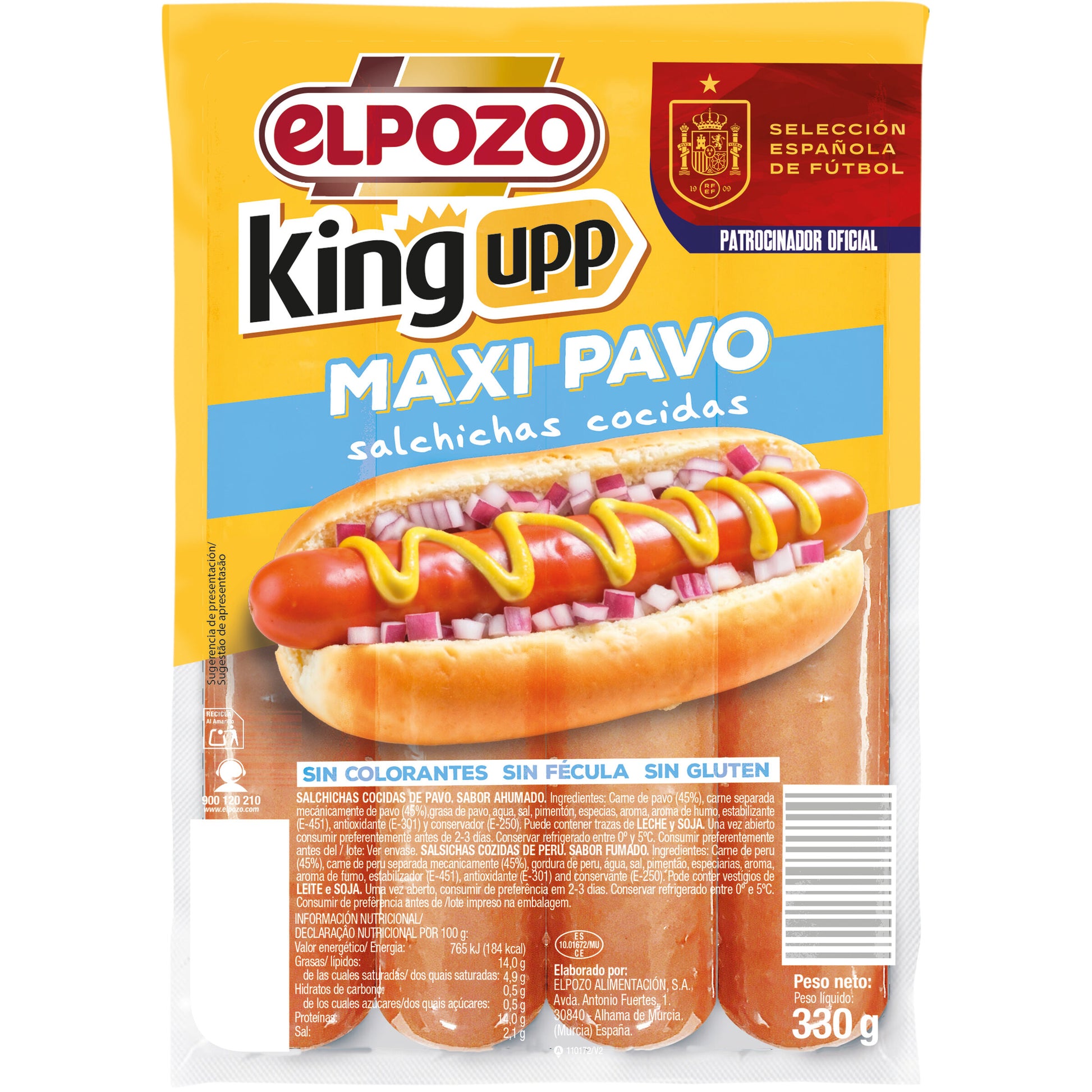 Salchicha pechuga pavo king El pozo 330g