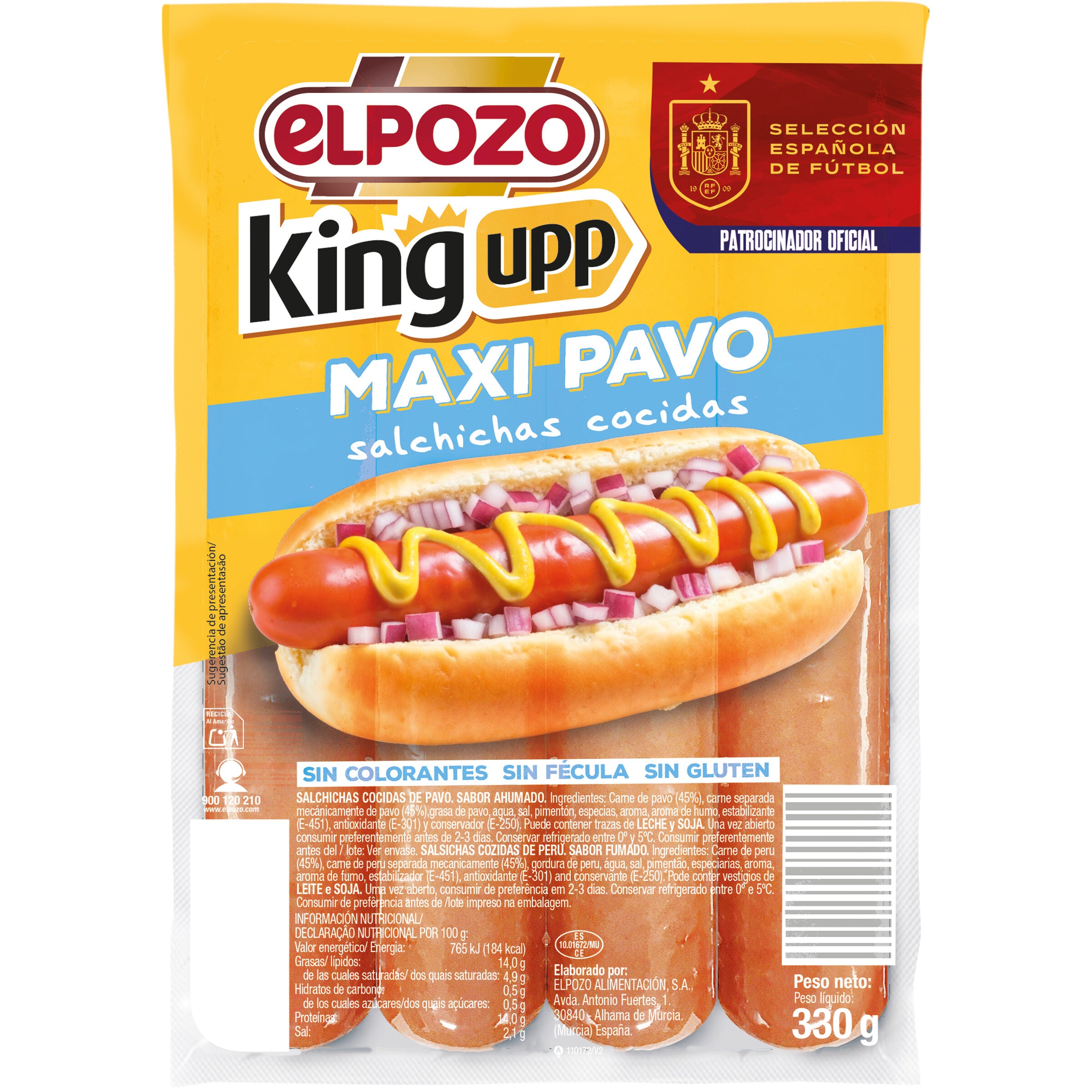 Salchicha pechuga pavo king El pozo 330g