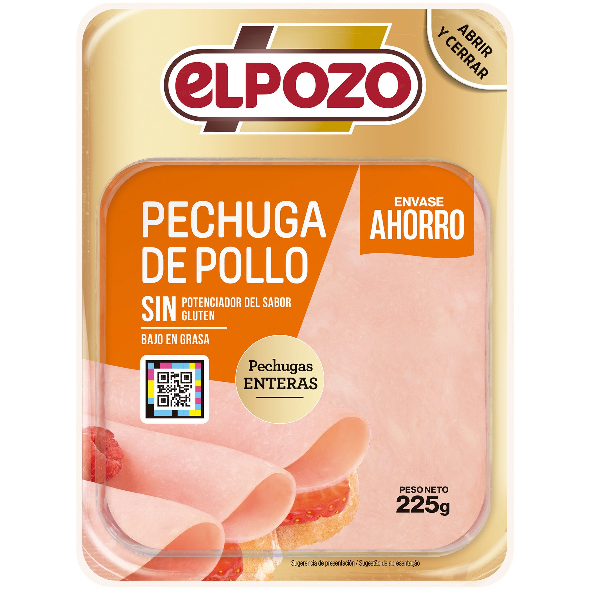 Pechuga pollo bajo en grasa loncha El pozo 225g