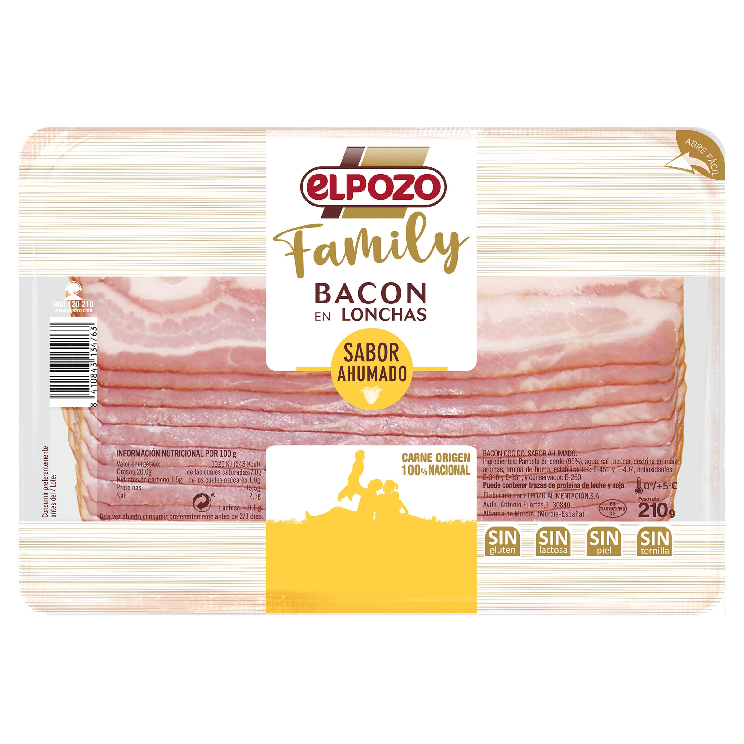 Bacon loncheado family El pozo 210g
