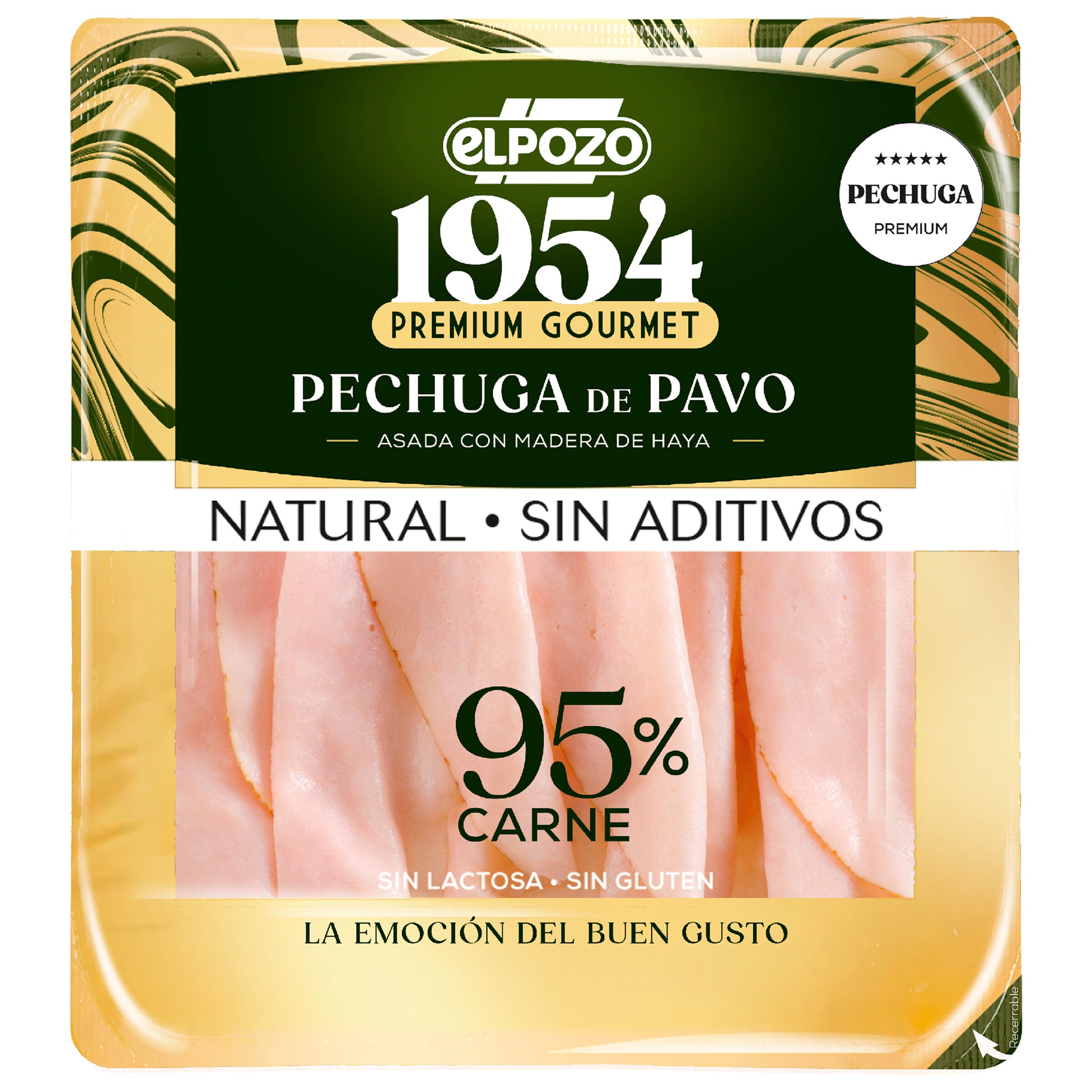 Pechuga pavo asado natural 95% sin aditivos 1954 El pozo 120g