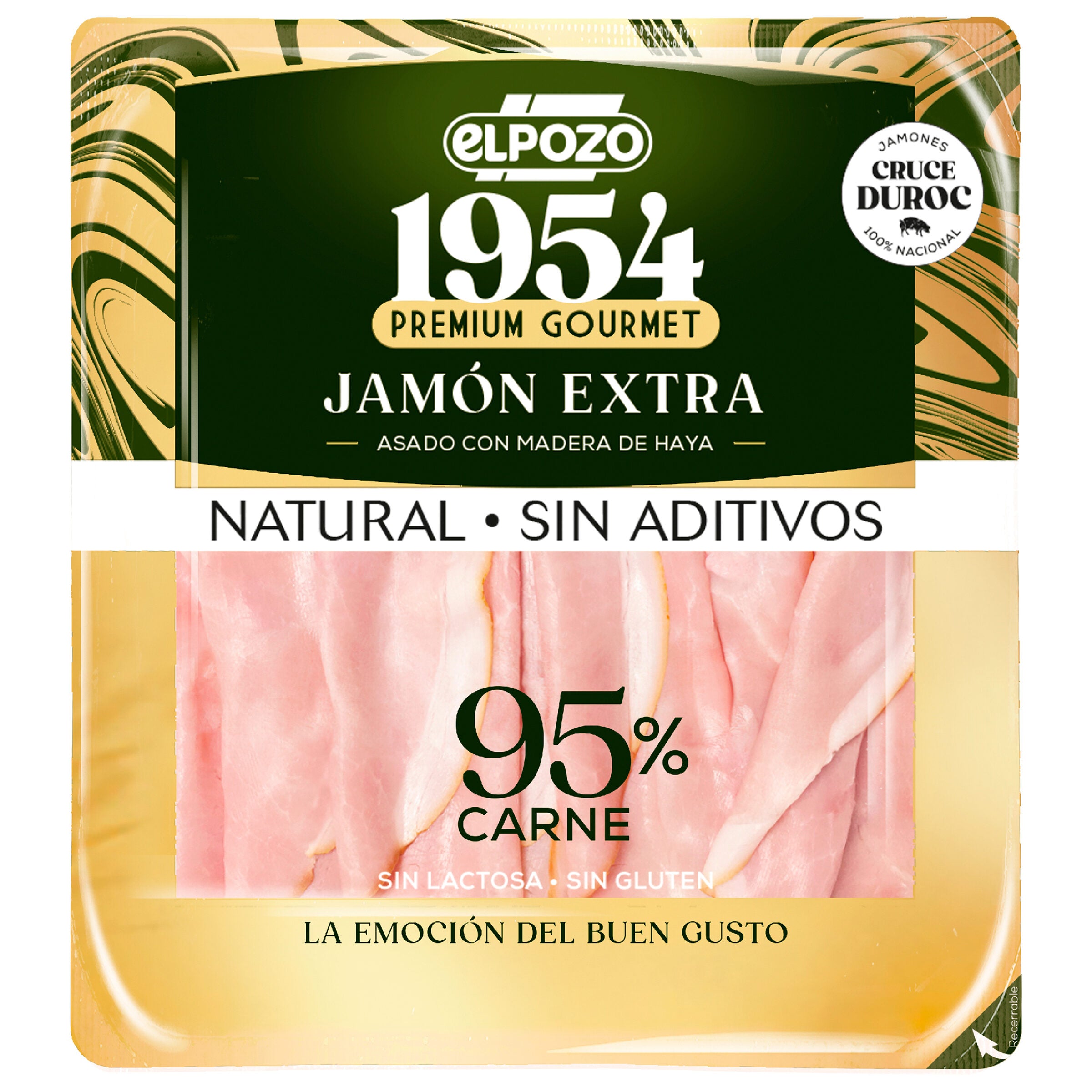 Jamon asado natural 95% sin aditivos 1954 El pozo 120g