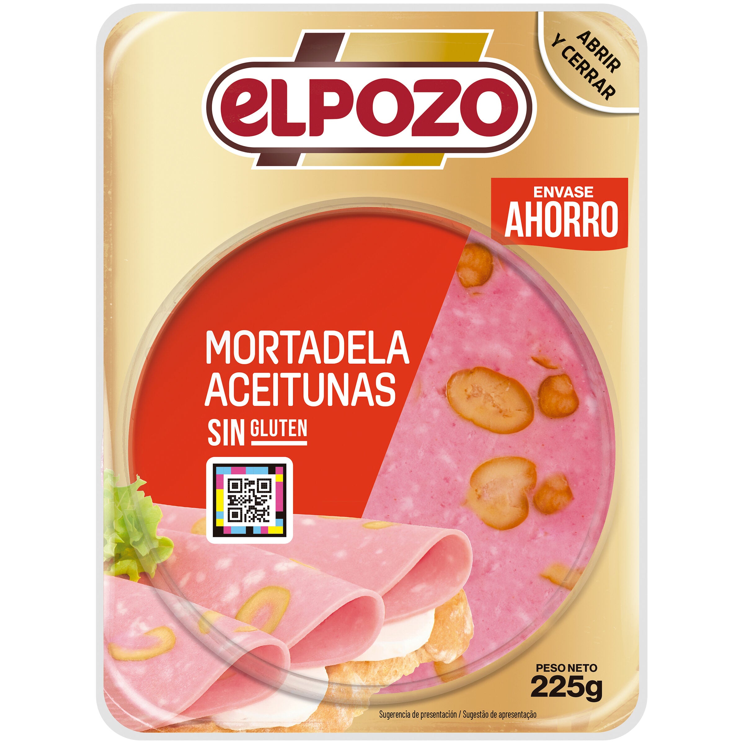Mortaleda c/aceitunas lonchas El pozo 225g